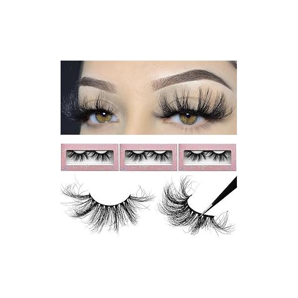 Mink Lashes 25mm Fluffy Yasnai Eyelashes Real 5 Pairs Pack 9D Dramatic Long 25 mml EyeLashes Wholesale