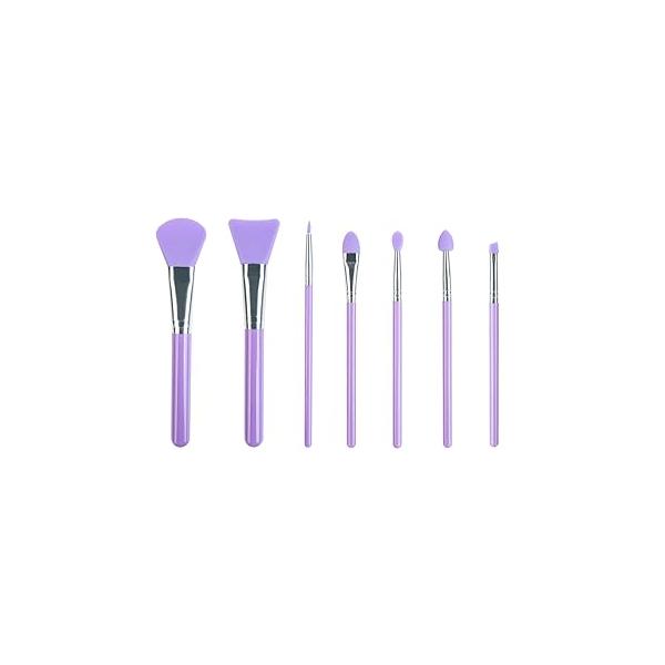 LORMAY 7 Pcs Silicone Brush Applicator Kit for UV Resin Epoxy Art Crafting and Cream Makeup Products (Mint Green)