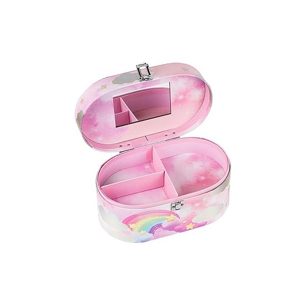VOTUM Train Case Rainbow Unicorn- Travel Cosmetic Bag Organizer - Perfect for Organizing Makeup, Toiletries, and Beauty Essentials During or Daily Use Stylish, Lightweight Makeup