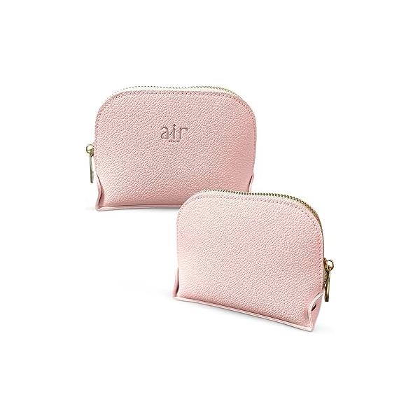 Air Mini Travel Essentials Makeup Bag - Elegant & Compact Cosmetic Pouch For On-The-Go Beauty (Pink)