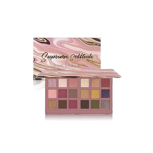 Prism Makeup Matte Eyeshadow Palette Pro 18 Colors Pigmented Shimmer Glitter Eye Shadow Palette, Long Lasting Waterproof Smokey Powder Cosmetics Halloween Kit (01# Seductress)