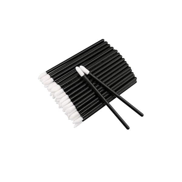 G2PLUS 100PCS Lip Gloss Applicators, Disposable Brushes Applicators Lipstick Wands Applicator Perfect Makeup Tool Kits (Nylon Black)