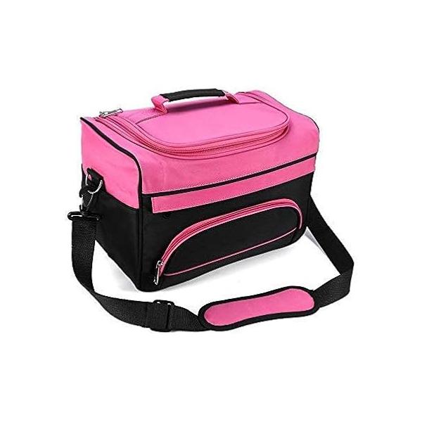 Professional Cosmetics Beauty Hairdressing Styling Bag, Multi-functional Hair Makeup Salon Hairdresser Toiletry Organizer Tool Bag Case Holder Box with Strap for Stylist Shoulder Carrying