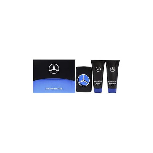 Mercedes-Benz Man - Men's Curated Eau De Toilette And Shower Care Gift Set Collection Spray, Gel, Aftershave Shave Plus Cologne In Iconic Fragrance 3 Pc
