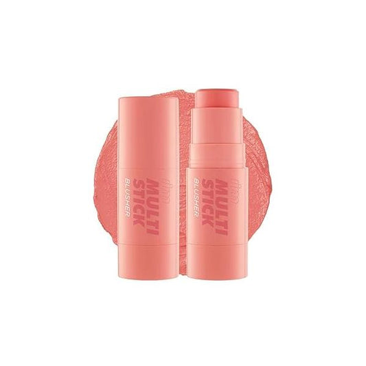 I'M MEME Blusher - I'm Multi Stick 004 Mellow Pink | Easy Blendable Cream Blush for Natural Look, Cheek Tint, Face Contour Makeup, and Blush, Suitable All Ages