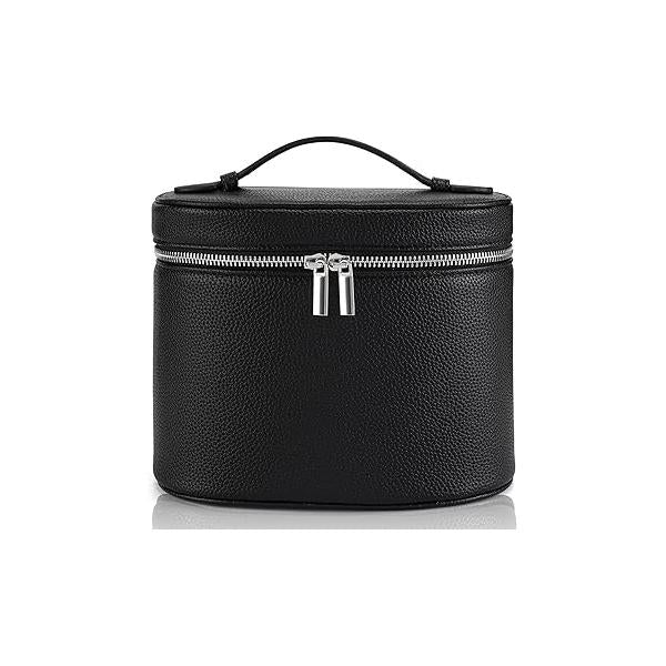 Makeup Bag Vanity Case Cosmetic with Removable Divider Travel Toiletry for Women Portable Make up Box Organizer, Burgundy