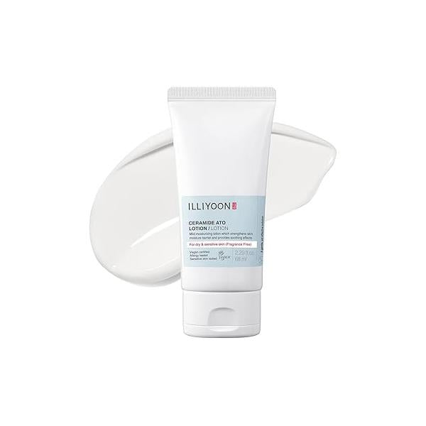 Illiyoon Ceramide Ato Lotion | Lightweight Moisturizer for Dry & Sensitive Skin, Barrier Repair Face Body, Mild Babies, Vegan Certified, Korean Skin Care, 11.83 fl.oz.