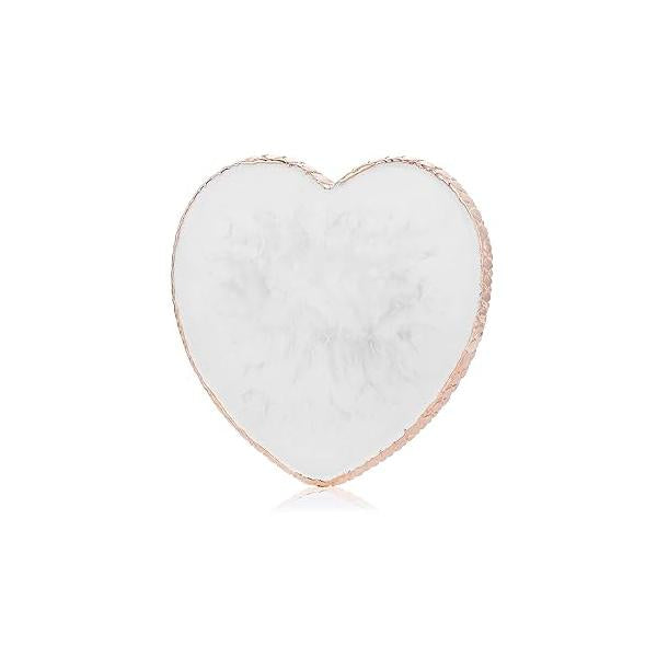 Resin Nail Art Palette Mixing Polish Color Plate Golden Edge Holder Display Board Heart Shape Cosmetic Tools