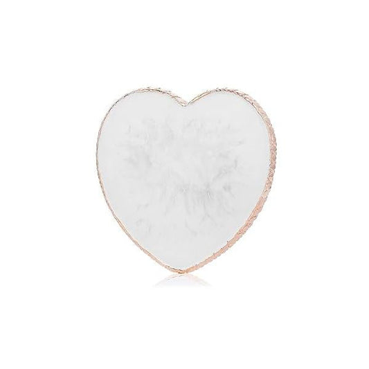 Resin Nail Art Palette Mixing Polish Color Plate Golden Edge Holder Display Board Heart Shape Cosmetic Tools