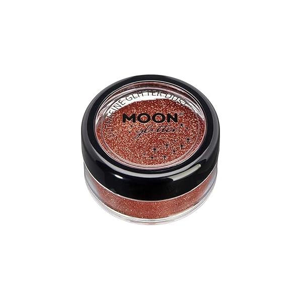 Classic Ultrafine Glitter Dust by Moon - 100% Cosmetic for Face, Body, Nails, Hair and Lips - 5g Gold