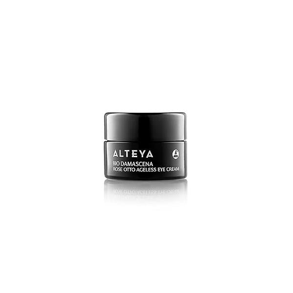 Alteya Organics Eye Cream Certified Organic Skin Care 0.51 Fl Oz/15 mL Bio Damascena Award-Winning Ageless Contour With Bulgarian Rose Oil Brightening, Nourishing and firming
