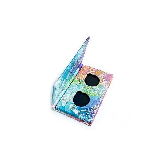 Honeybee Gardens Refillable Eye Shadow Compact, Duo, Customizable Empty Cosmetic Case, 26mm Pan Compatible