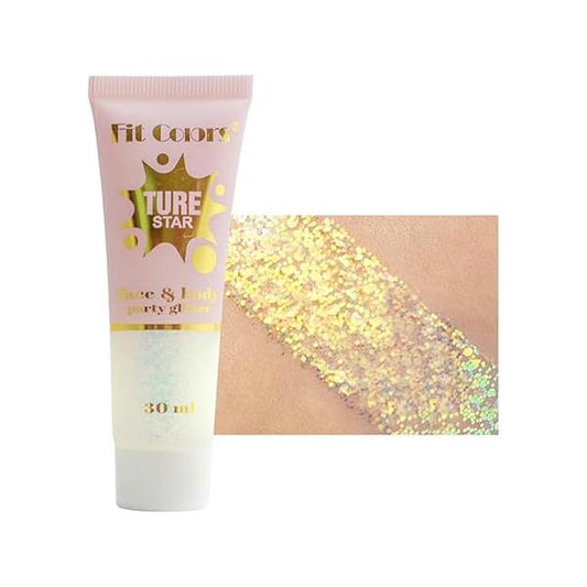 GL-Turelifes Holographic Body Glitter, Chameleon Face Glitter Mermaid Liquid Eyeshadow Fine for Body, Face, Hair, Halloween Wedding Festival Sparkling 1.06oz (#05 Green)