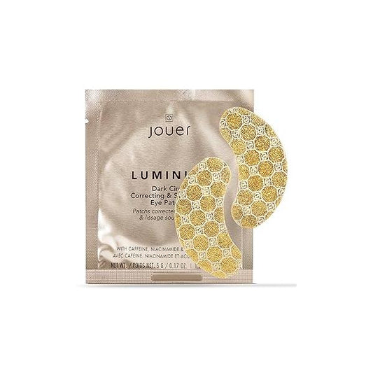 Jouer Luminize Dark Circle Correcting & Smoothing Eye Patches, Caffeine Patch for Circles and Puffiness, Under Mask Wrinkles