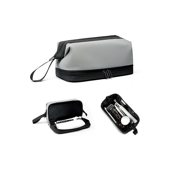 Large Travel Toiletry Bag for men women,Makeup Organizer Bag, Dopp Kit,Waterproof Hanging Cosmetic Toiletries Accessories(Black)