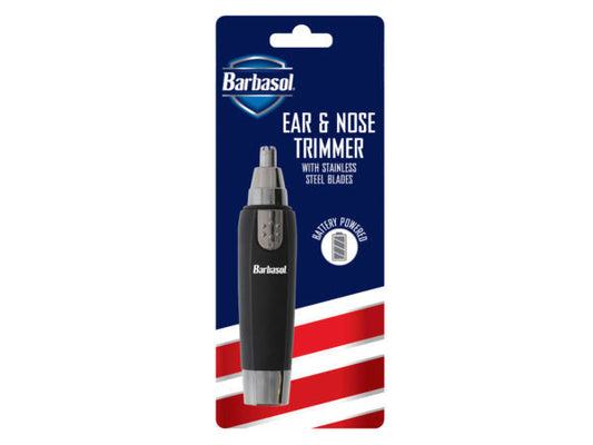 Barbasol Battery Powered Ear and Nose Trimmer with Stainless Steel Blades
